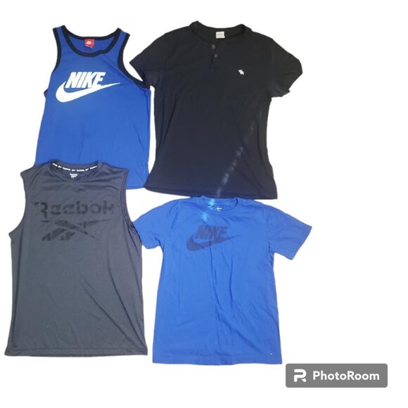 2 X Nike, 1 Reebok, 1 Abercrombie and Fitch  Tee Shirt Men Medium (4 total) - Picture 1 of 13